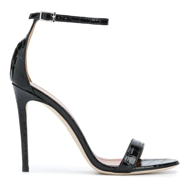 Sandales Femmes Grandes Tailles à Talons Aiguilles et Bride à Boucle Élégantes Bout Ouvert Talons Hauts pour Femmes
