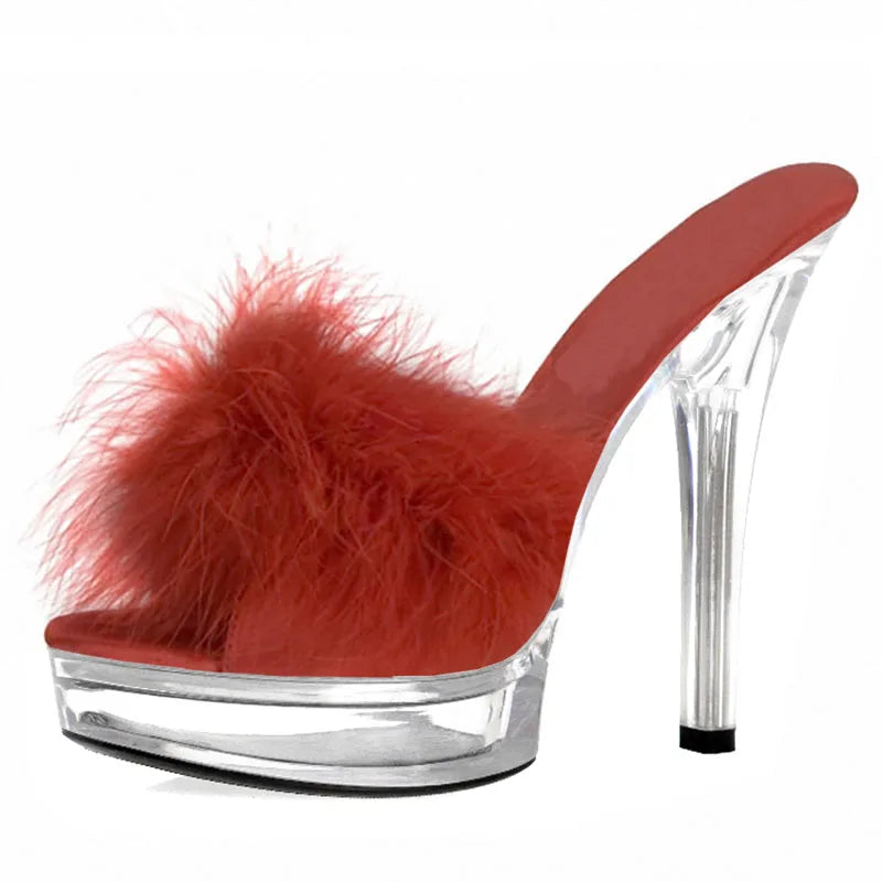 13 cm Transparente Stiletto High Heels Mode Leichte Zehenpartie Plateau High Heels Club Sexy Stripper Große Zehenpartie Sommer Sandalen