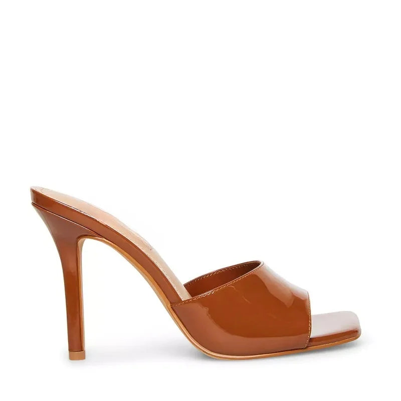 Sandales à talons ouverts transparents à talons hauts et fins Élégant, tendance d'été, sexy, type ouvert, à enfiler, pour l'hiver
