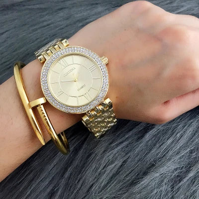 CONTENA Orologi da donna Orologio da donna con strass di moda Orologio da donna in argento di lusso delle migliori marche Orologi da donna Orologio in acciaio pieno reloj mujer