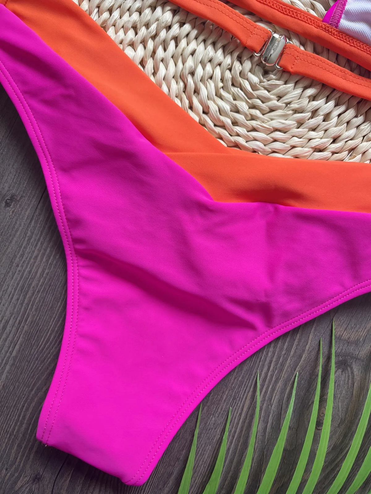 RUOTONSEPT Sexy Solid Splicing Bikinis Set Damen Badeanzug Zweiteiliger Dreieckiger Thong Bademode Badeanzug Brasilianische Biquinis