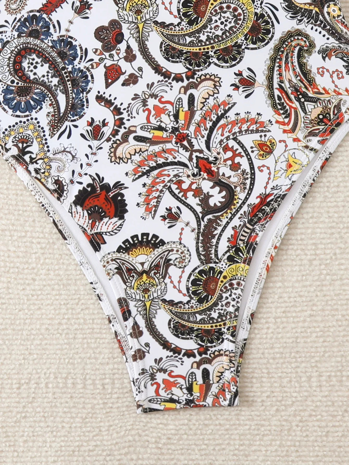 2025 New Sexy Printed Cross Slimming One-Piece Swimsuit Women's Bikini Swimwear Integrated Design for Active Lifestyle