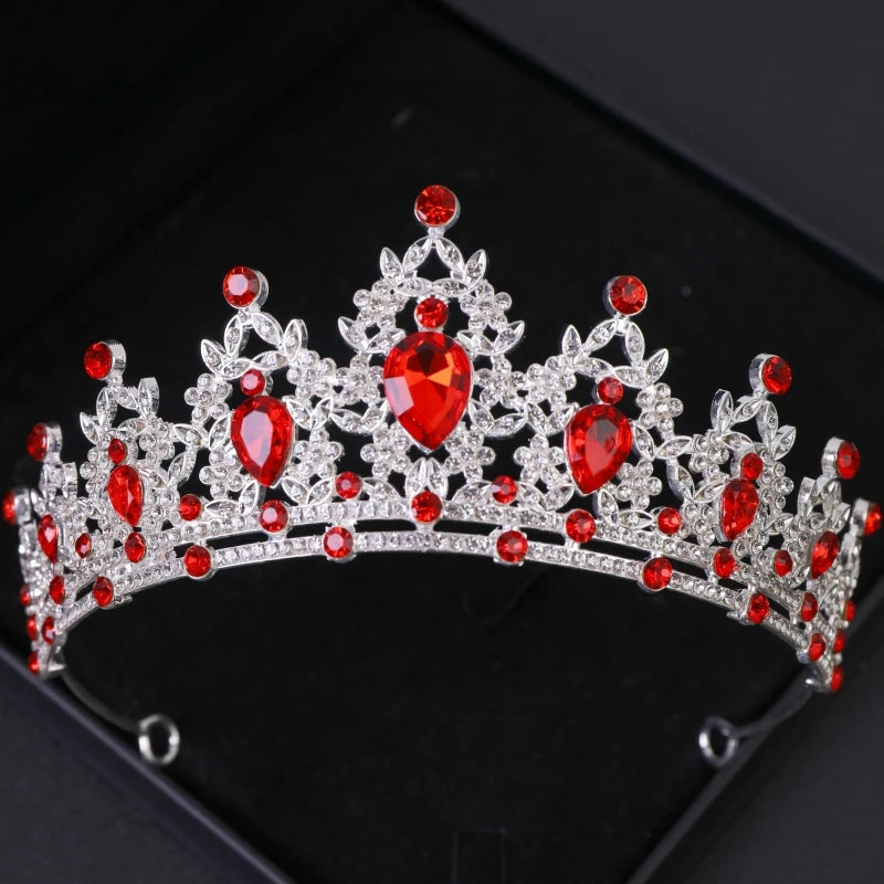 Diademi e corone di cristallo barocchi Festa con strass Prom Diadema Fascia da sposa Accessori per capelli da sposa Gioielli Corona Tiara Regalo