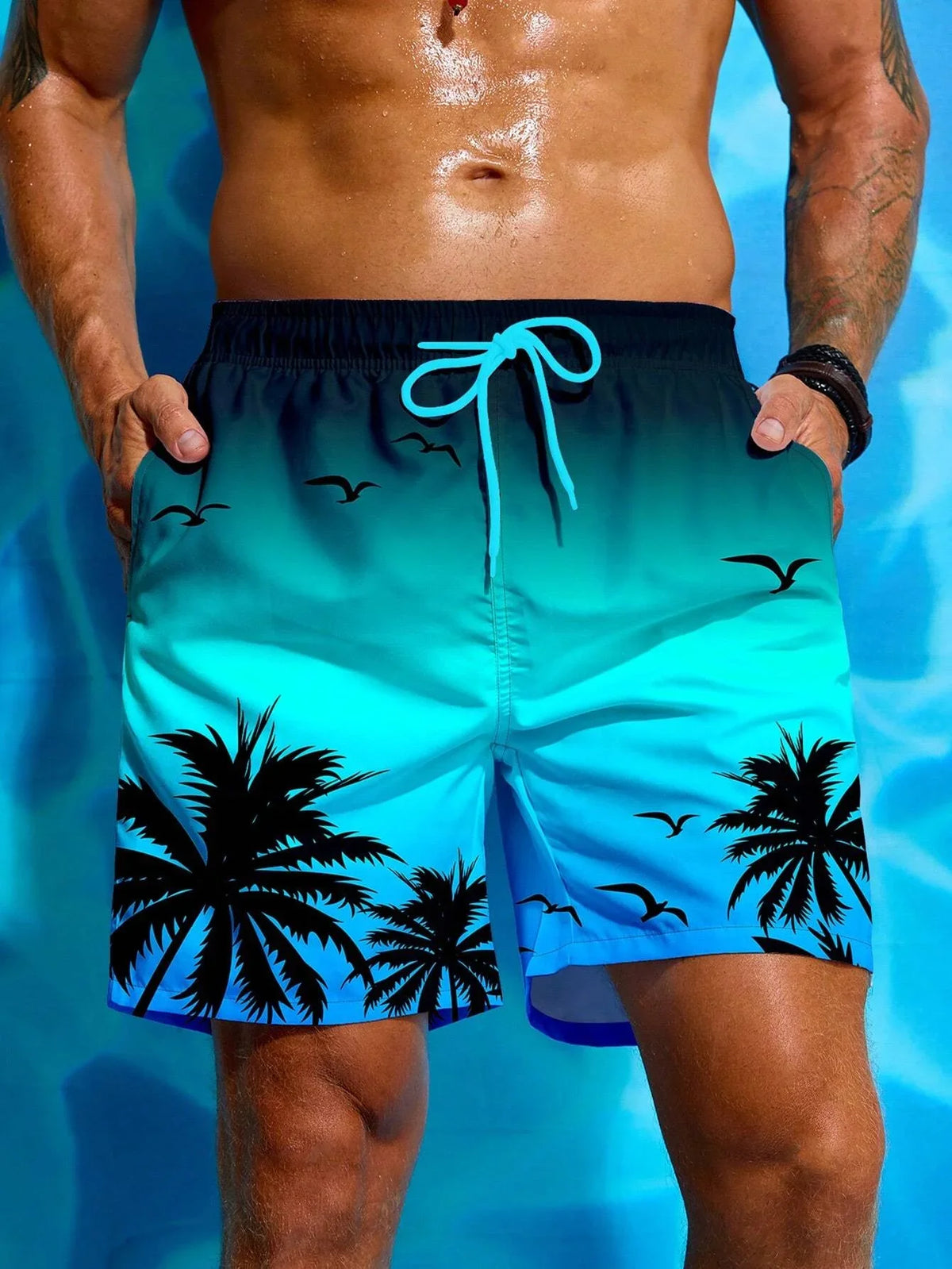 2025 Pantaloncini da spiaggia hawaiani estivi Vacanza Casual Stampa scozzese colorata Abbigliamento sportivo Tronchi ad asciugatura rapida Pantaloncini da ghiaccio Costume da bagno Hawaii