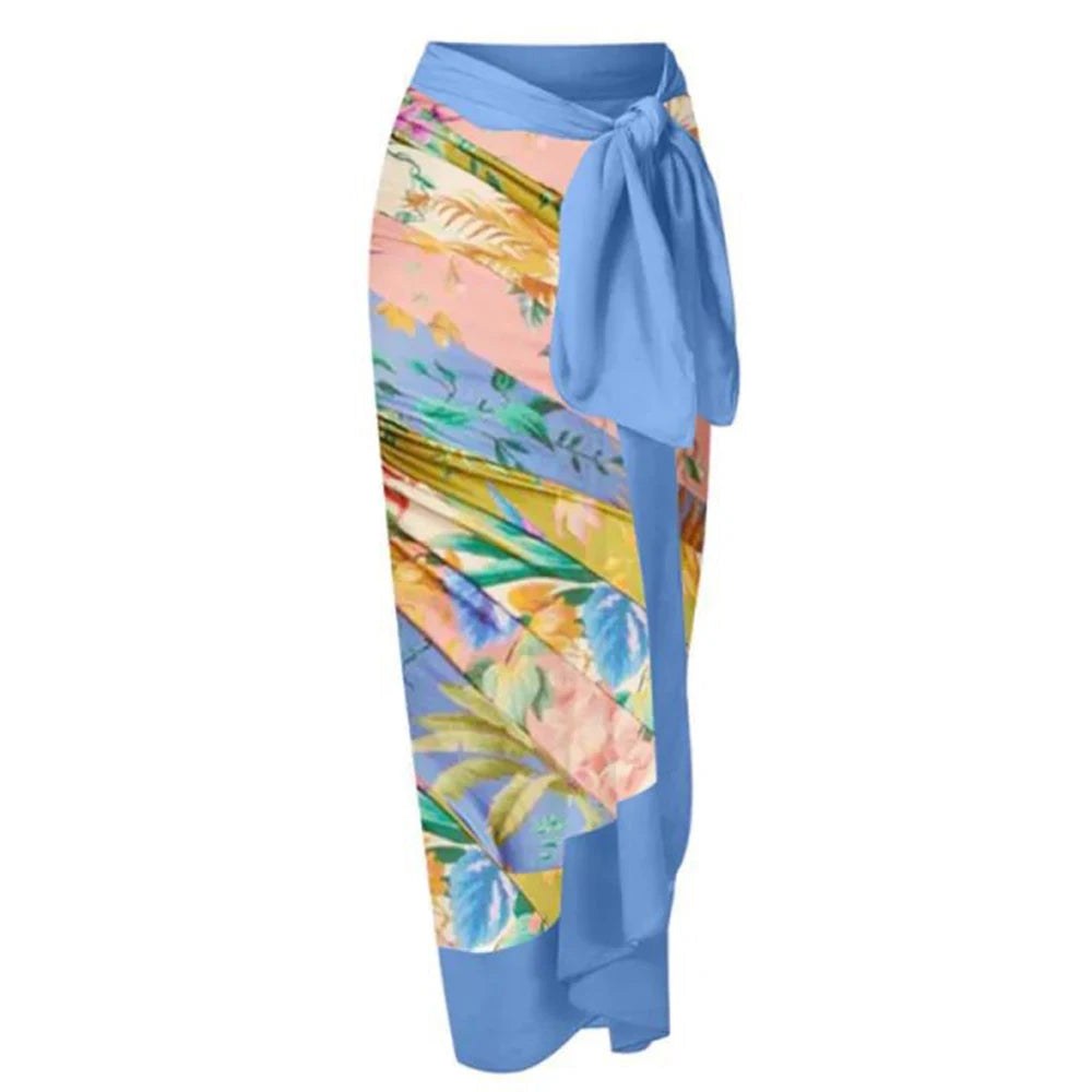 Nuovo Abito da Spiaggia Sexy con Stampa Retrò 2026, Copricostume Lungo, Gonna per Feste, Costume da Bagno, Abbigliamento da Spiaggia