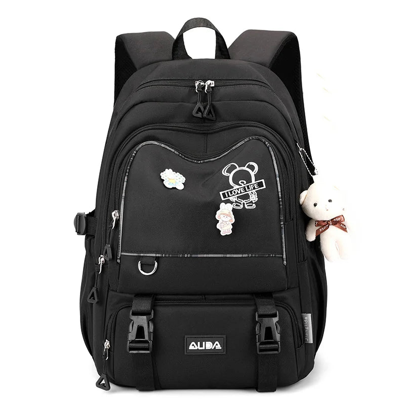 Borse da scuola per bambini per ragazze adolescenti Zaino grande Kawaii Zaino da scuola per studenti di medie dimensioni Borsa per libri Zaino da viaggio per laptop