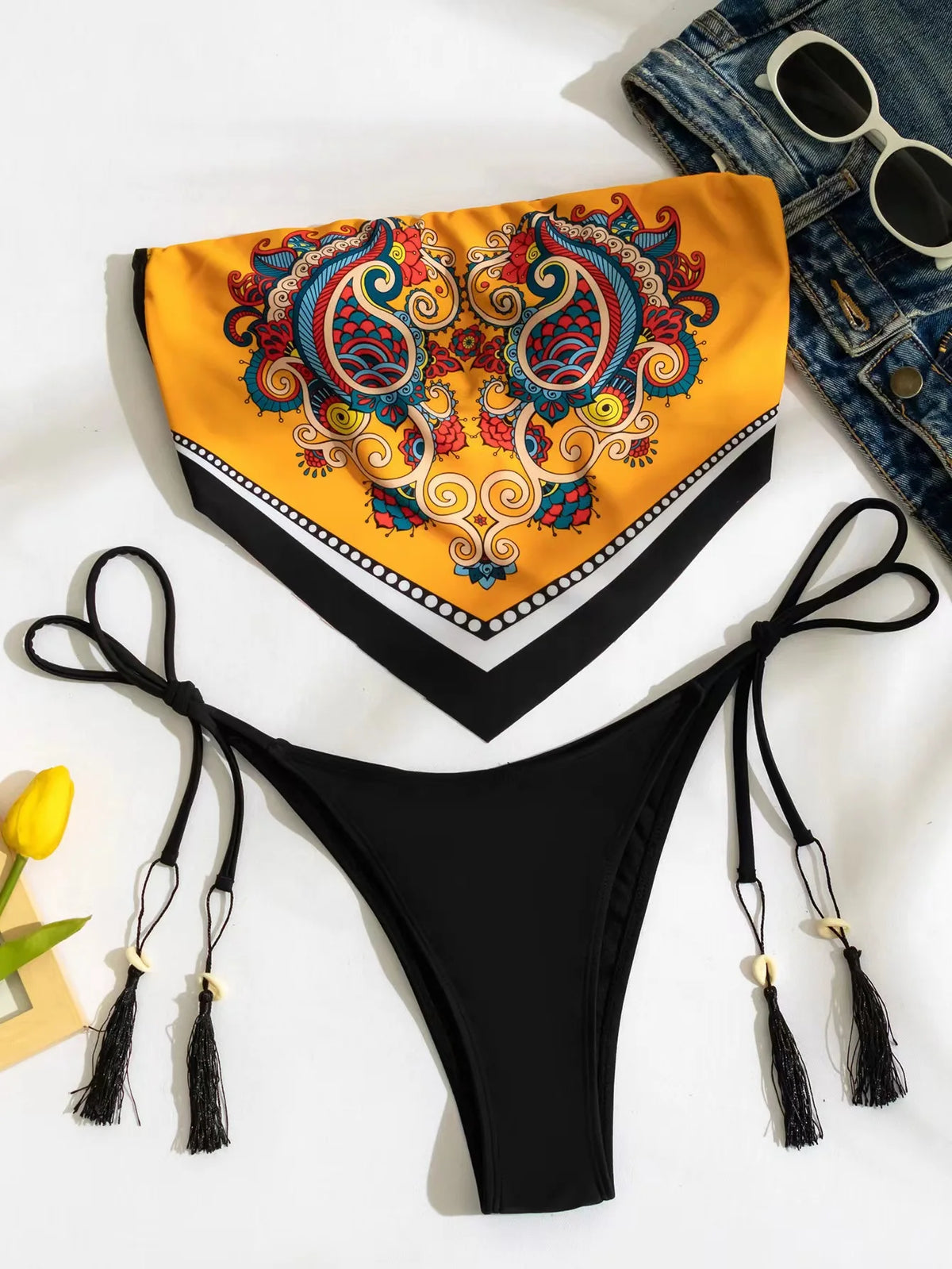 2025 Nouveau Sexy Bikini Femme Imprimé Brésilien Ensemble Bikini Halter Dos Nu Maillot De Bain Maillot De Bain Biquini Dot biquini femme