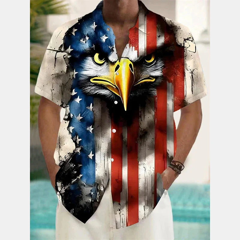 Camicie hawaiane casual con stampa 3D moda estiva da uomo Divertenti camicie con bottoni a maniche corte con grafica giraffa carina Trend Street Y2k