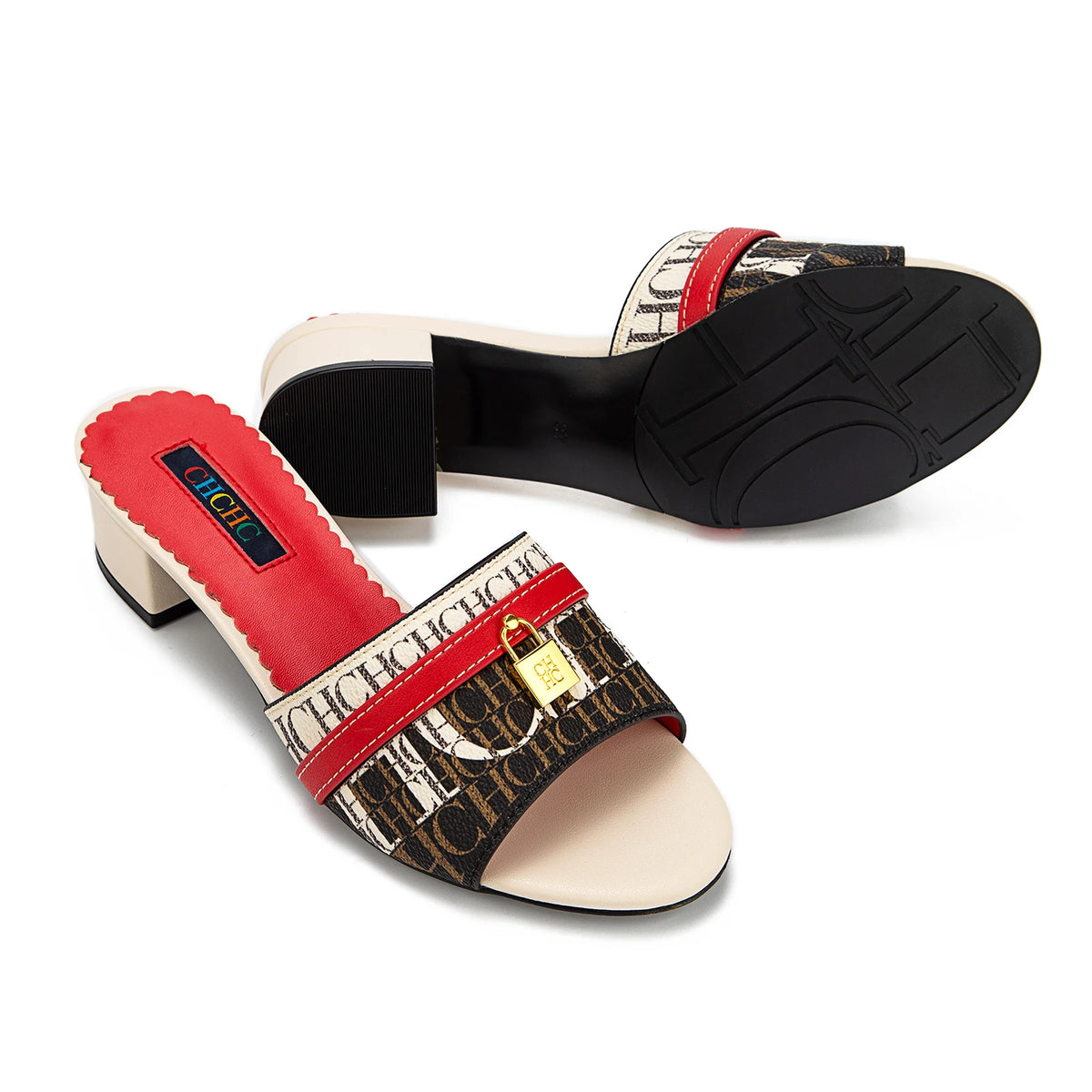 Estate 2025 Sandali con zeppa con tacco a zeppa rosso marrone beige Retro Color Block Cinturino incrociato Donna Vacanza Pendolarismo Fibbia Onda Trazione