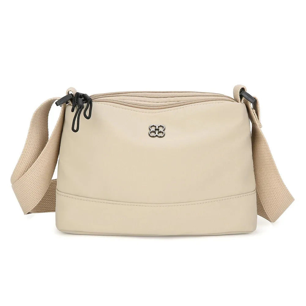 Nuova borsa a tracolla da donna in tessuto di nylon morbido Tasche multiple Borsa stile casual Borse a tracolla in tinta unita per ragazze