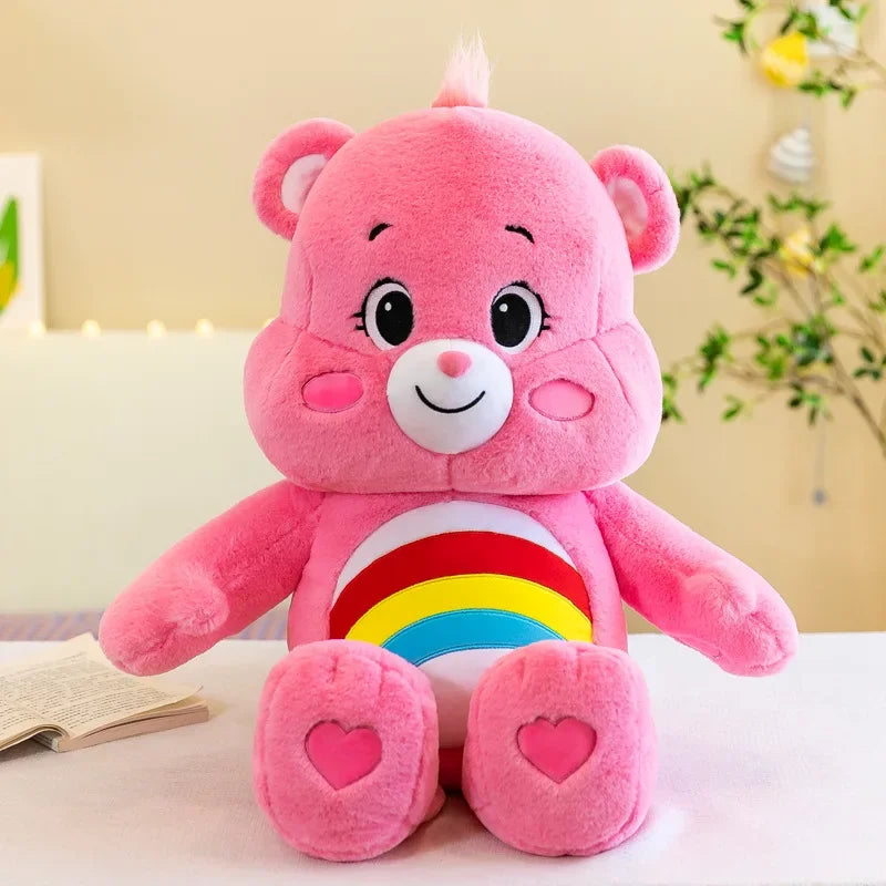 Arcobaleno Cura Orsi Cartone Animato Peluche Bambola Cuscino Divano Ornamenti per Auto Decorazioni per la Casa Bambola per Dormire Super Morbida e Lenitiva Regalo di Compleanno