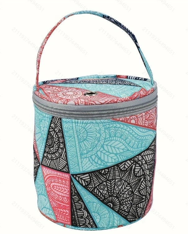 Borsa portaoggetti per filati Borse rotonde per filati di lana per maglieria Organizzatore Aghi per cucire all'uncinetto Borsa Strumenti per tessitura Accessori Ciotola Artigianato Tote