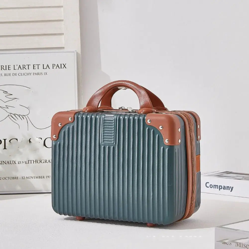 Mini valigia da viaggio leggera da 14 pollici Scatola per cosmetici Organizzatore per bagagli a mano impermeabile Custodia per trucco Piccola custodia da imbarco protettiva