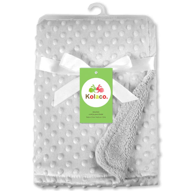 Nuova Collezione Autunno Inverno 2024 Coperta per Bambini in Cashmere Rosa a Doppio Strato Coperta in Lana d'Agnello 102x76cm