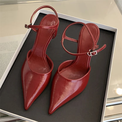 Sandales de bureau luxueuses et élégantes à talons hauts pointus de marque de créateur légitime