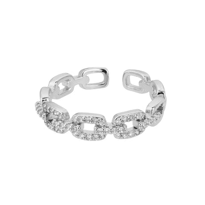 Anelli classici a catena intrecciata con zirconi per le donne Anello elegante per coppia in acciaio inossidabile Regalo di gioielli da sposa Bijoux Femme Spedizione gratuita