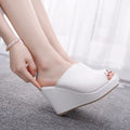 Women's Fish Mouth Shoes Wedges Plus Size Sandals Platform Sandals Roman Sandals Foreign Trade New Fashion Shoes Outdoor Slipper