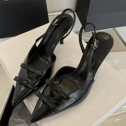 Chaussures pour femmes en cuir à bout pointu sur mesure, sandales élégantes et sexy, pour fêtes, été, luxe