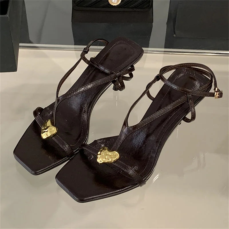 2025 Designer Customized Women's Comfortable Open Toed Red High Heels Sandals Wedding Shoes