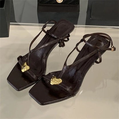 2025 Designer Customized Women's Comfortable Open Toed Red High Heels Sandals Wedding Shoes