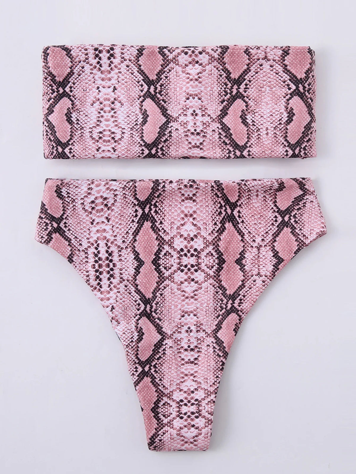 Sexy Bandeau Bikinis Damen Badeanzug Push Up Bademode Print Bikini Set Weibliche Brasilianische Bikinis Strandmode Sommer High Waist Swim