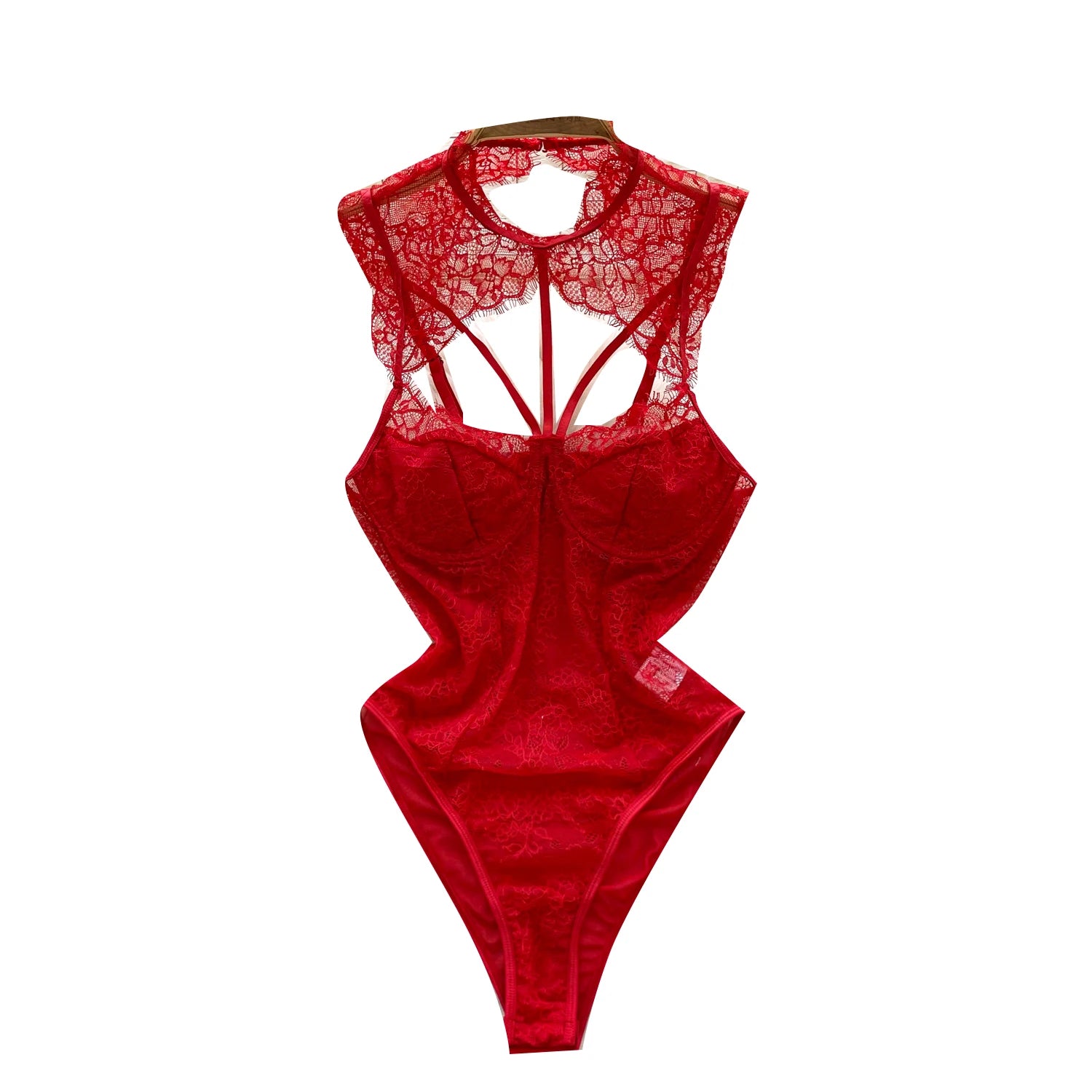 Sommer Y2K V-Ausschnitt Jumpsuit für Damen Ärmellos Hohe Taille Aushöhlen Mesh Bodysuit Großhandel