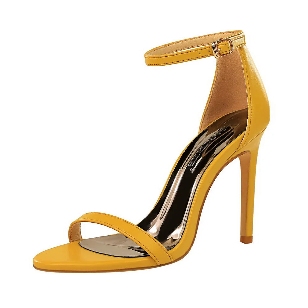 829-1 European and American Style Summer Fashion Simple Stiletto High Heel High Heels Sexy Nightclub Sandals Women's Shoes