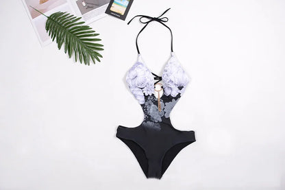 2025 Sexy One Piece Swimsuit Push Up Swimwear Women Monokini Hollow Out Waist Swimsuit Bodysuit Bathing Suit Swim Wear
