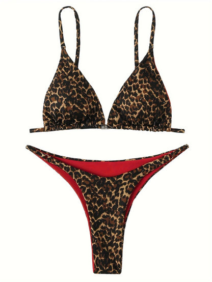 2025 Micro Leopard Bikini Women High Cut Bandage Push up Swimsuit Sexy Bathing Suit Padded Thong Swimwear Summer Beach Vacation