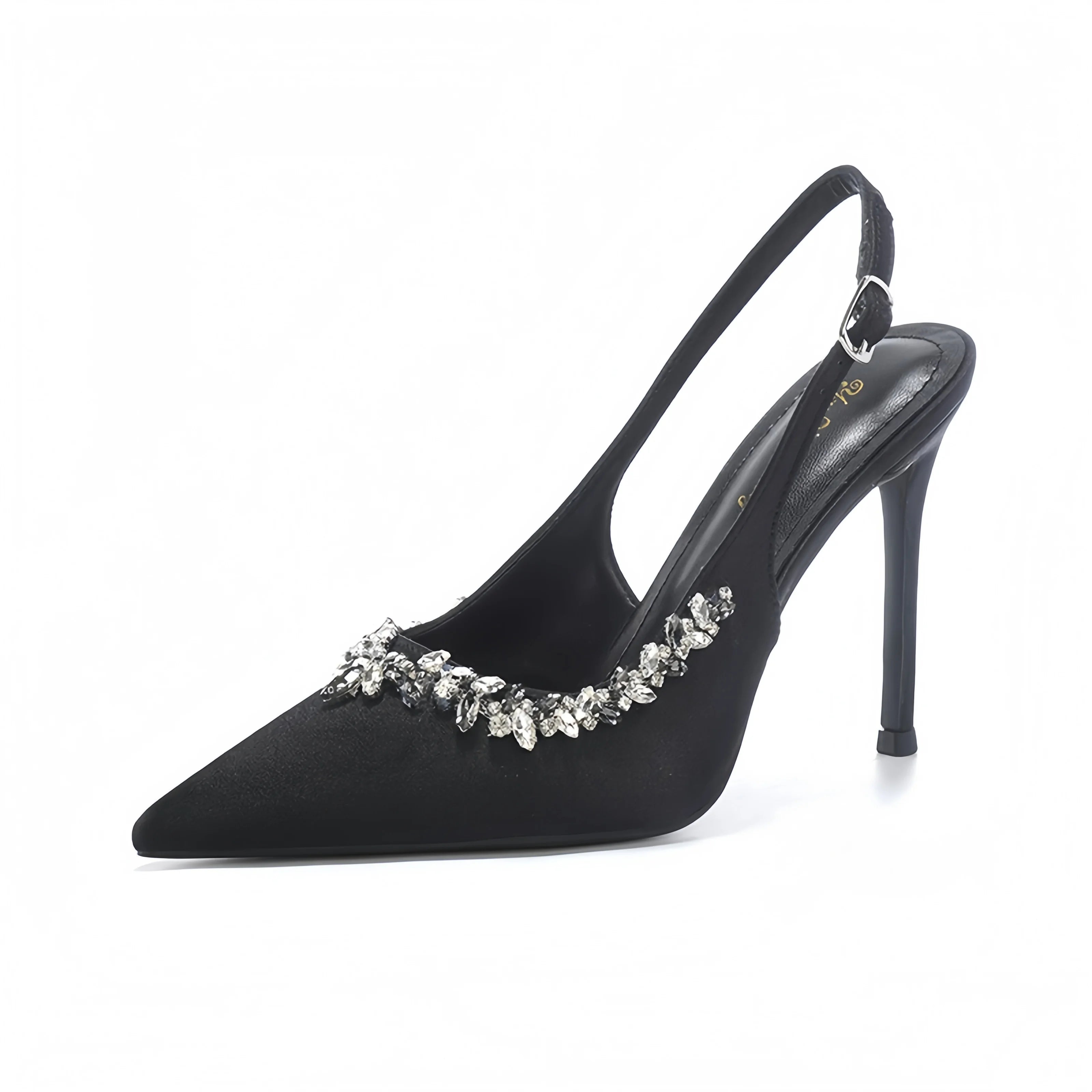 2025 New Factory Price Women's Slingback Shoes Pointed Classic Lai Diamond Sexy Outdoor Wedding Bride Dating High-heeled Sandals