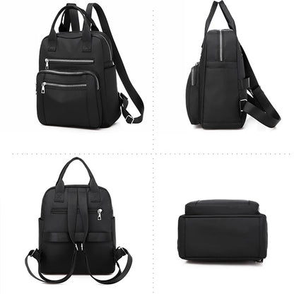 Zaino da donna da viaggio Borse a tracolla Oxford impermeabili casual Borsa da donna di grande capacità Zaino Borsa da scuola nera