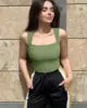 Custom Logo Women's Summer Sexy Vintage Quick Dry Activewear Beach Holiday Elastic Sleeveless Tight Sweatshirt