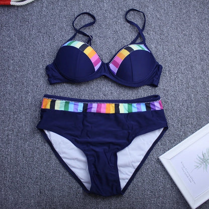 TW  Fashion Ladies Plus Size Bathing Suit XXXL Brazilian Bikini Two Piece Swimwear