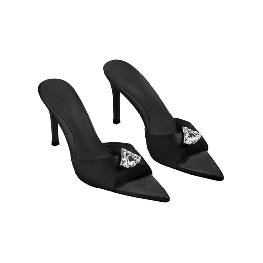 Large Pointed High-heeled Sandals for Women in Summer, New   Slim Heels for Women