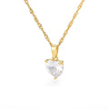 Collane a cuore per donna Collana girocollo in acciaio inossidabile placcato oro con zirconi a forma di cuore Collana girocollo Gioielli Boho da sposa Regalo Femme