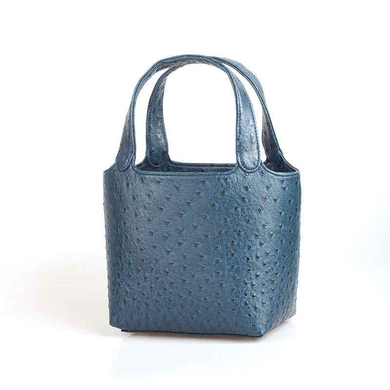 XMESSUN Borsa da donna retrò elegante con motivo struzzo da donna Moda retrò 2026 Nuova borsa con manico superiore per le vacanze estive al mare
