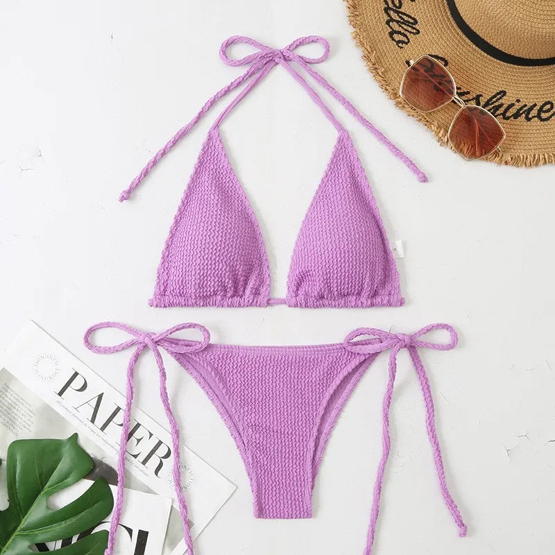 JSN9202108 Sexy Crystal Diamond Bikini Detachable Breast Pad Swimsuit Splice Breast Strap Split Swimsuit