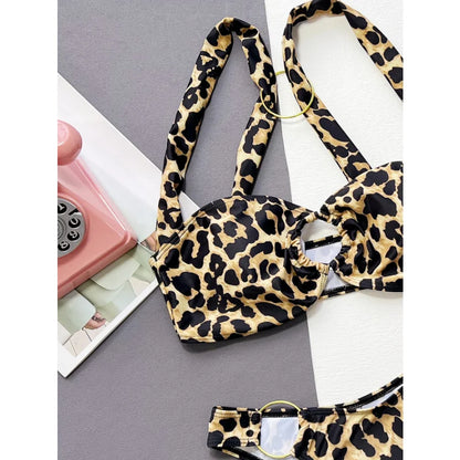 2023 New High Quality Womens Leopard Sexy Brazilian Micro Swimsuit Swimwear Bikini & Beachwear