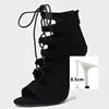 Chaussures latines roses à bout ouvert en daim, bottes de danse, Salsa, Tango, performance, pratique, chaussures de danse de salon, chaussures de jazz à la cheville pour femmes