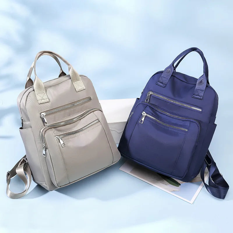 Zaino da donna da viaggio Borse a tracolla Oxford impermeabili casual Borsa da donna di grande capacità Zaino Borsa da scuola nera