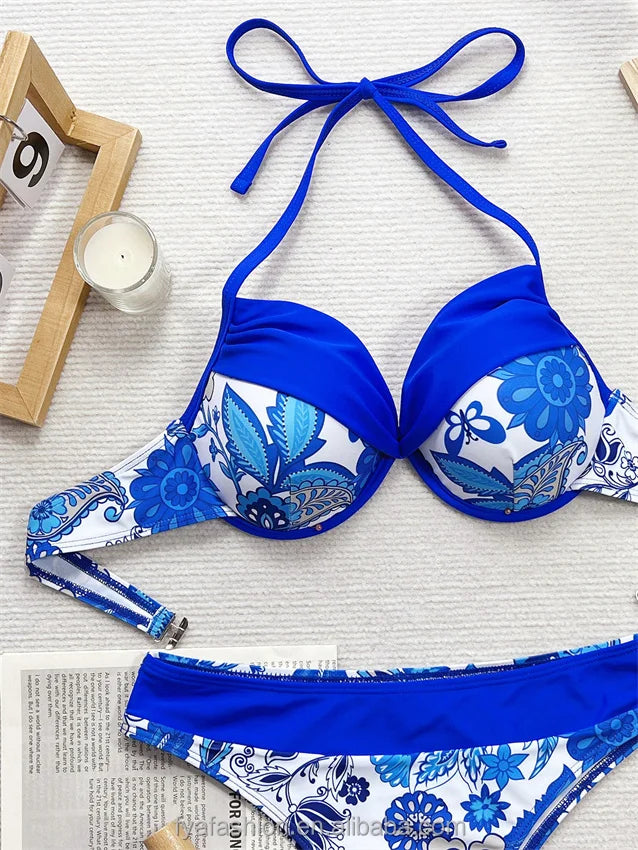 Benutzerdefinierter Druck Micro Sexy Push-up Bikini Set Arena Fruit Bademode Luxus-Strandmode für Damen