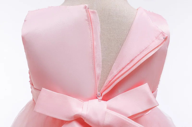 Abiti bianchi da battesimo per bambine, in pizzo, stile principessa, per il primo compleanno, feste di matrimonio, abito lungo con strascico, vestito per neonate, Vestidos