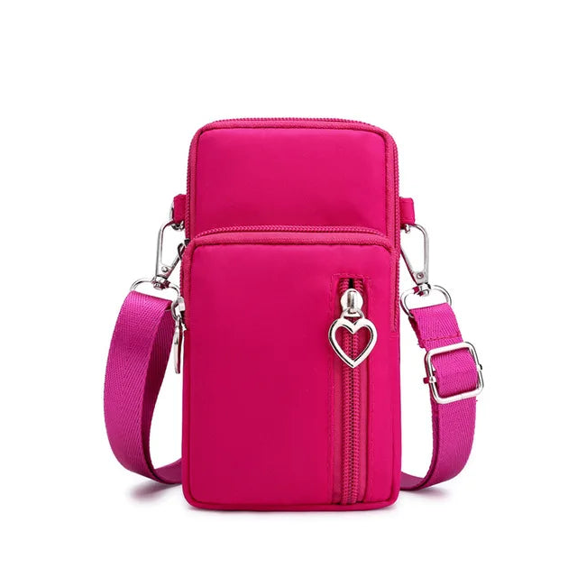 Borse a tracolla per donna Borsa piccola casual multifunzione in nylon impermeabile Custodia per cellulare Borsa a tracolla Borsa sportiva