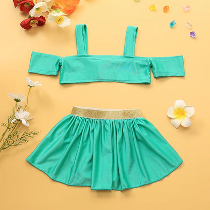 Costume da bagno principessa Sirena Mirabel Isabella Costume da bagno Set Ragazza Estate Beachwear Pool Party Bambini Anna Elsa Rapunzel Costume da bagno