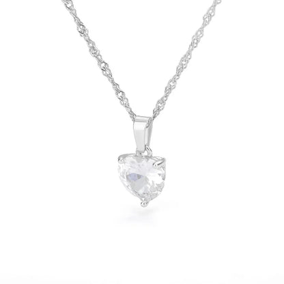 Collane a cuore per donna Collana girocollo in acciaio inossidabile placcato oro con zirconi a forma di cuore Collana girocollo Gioielli Boho da sposa Regalo Femme