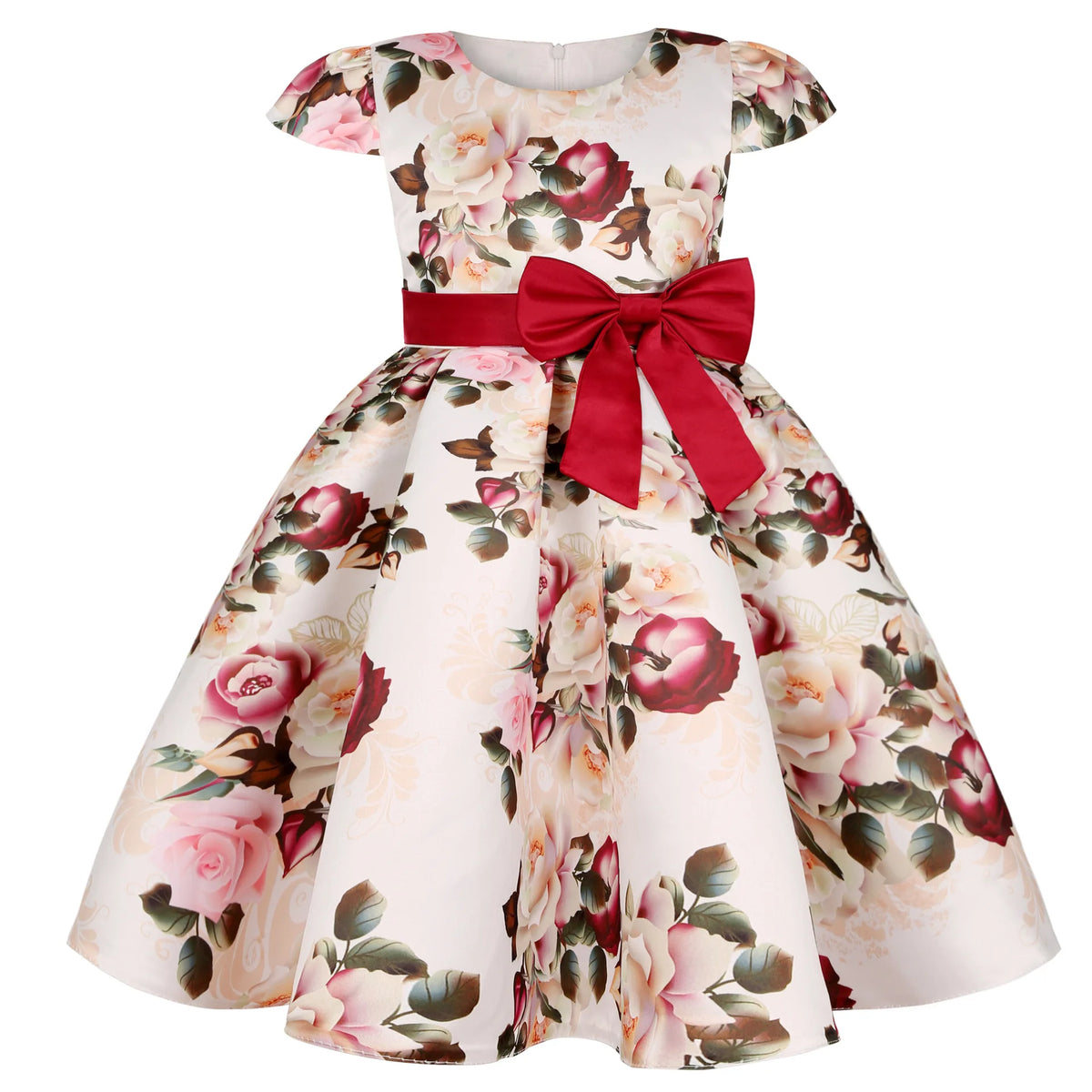 Nuove ragazze Bambini Fiore Elegante causale Principessa Abiti da festa Abbigliamento per bambini Natale Compleanno Festa di nozze Abito da bambina