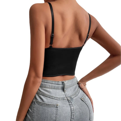 Haut à lacets sexy et perspective pour femmes SML et soutien-gorge à bretelles cil, nouvelle mode d'été, coupe ajustée, style fille sexy