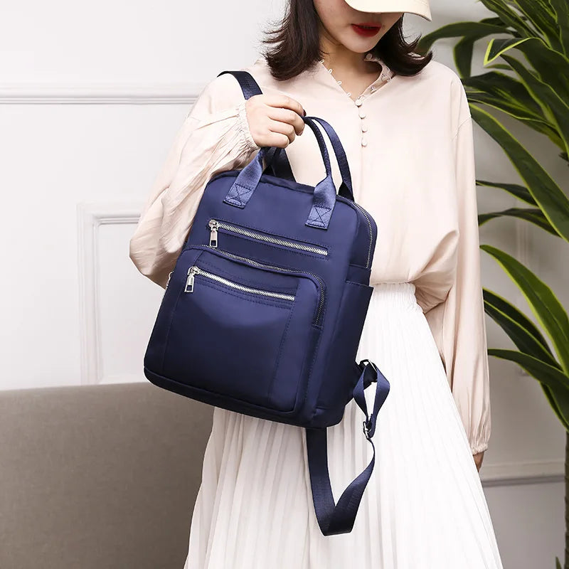 Zaino da donna da viaggio Borse a tracolla Oxford impermeabili casual Borsa da donna di grande capacità Zaino Borsa da scuola nera