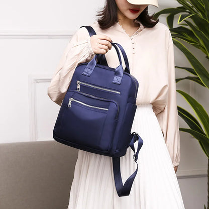Zaino da donna da viaggio Borse a tracolla Oxford impermeabili casual Borsa da donna di grande capacità Zaino Borsa da scuola nera