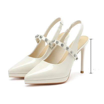 Chaussures à talons hauts pour femmes, escarpins à bout pointu, sandales élégantes à talon moyen pour dames